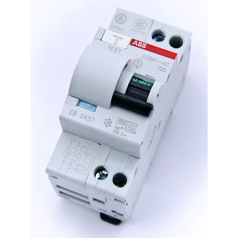 Выключатель дифференциальный автоматический АВВ 2П DS941 C25 30MA AC 6KA