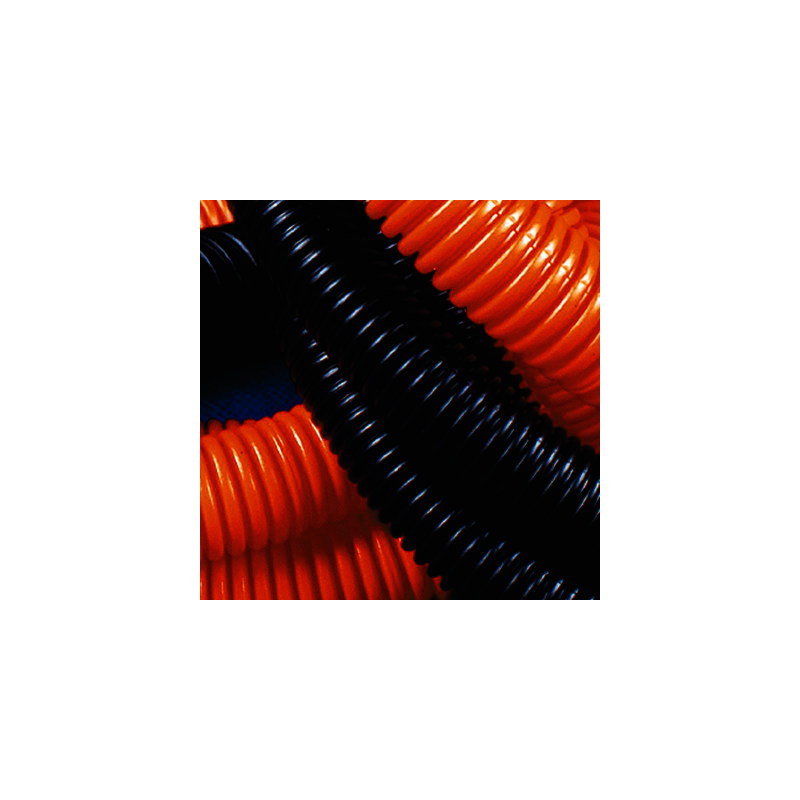 Труба ПНД гибкая с протяжкой DKC 25 мм, тяжёлая оранжевая, бухта 50 м