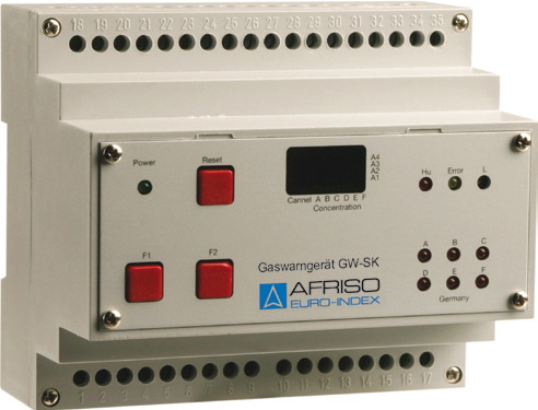 Станция газовой сигнализации GW-SК в корпусе для стандартной Din рейки